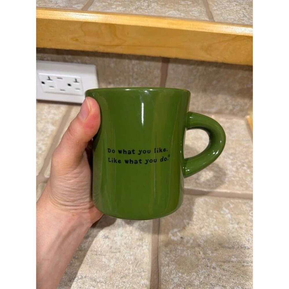 Life is good heavy green coffee mug Santa - Picture 3 of 5